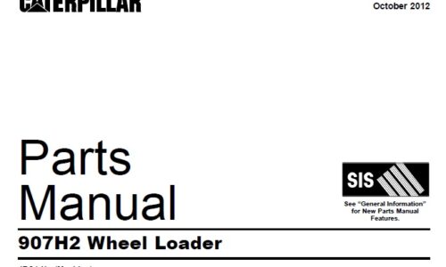 Caterpillar Cat 907H2 Wheel Loader Parts Manual (JRS1-Up)