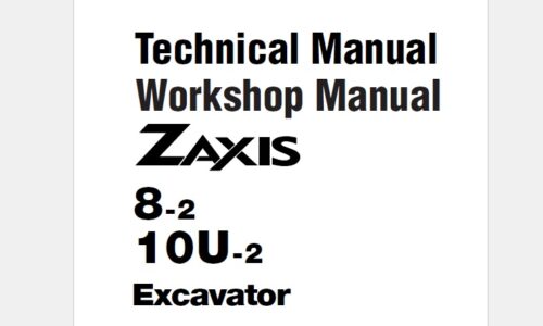 Hitachi Zaxis 8-2, 10U-2 Excavator Service Repair Manual