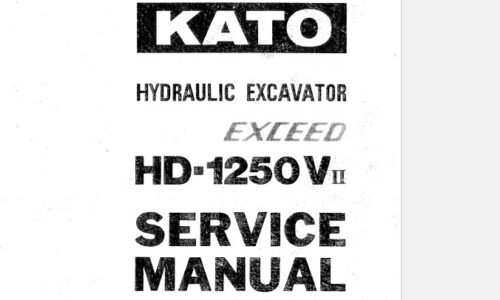 Kato HD-1250VII Excavator Service Repair Manual