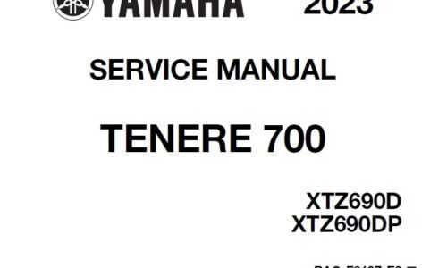 Yamaha Tenere 700 (XTZ690D, XTZ690DP) Service Repair Manual