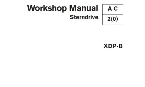 Volvo Penta XDP-B Sterndrive Workshop Manual