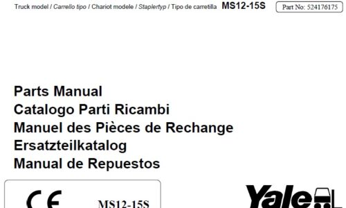 Yale MS12-15S Forklift Parts Manual (B855)