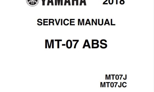 Yamaha MT-07 ASB Motorcycle Service Repair Manual 2018