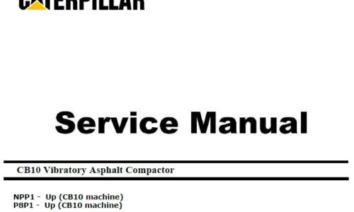 Cat CB10 (NPP, P8P, C4.4) Asphalt Compactor Service Manual