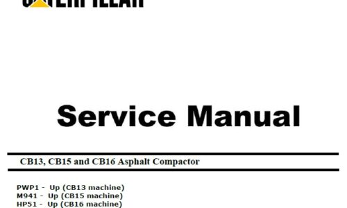 Cat CB13, CB15, CB16 (PWP, M94 HP5) Compactor Service Manual