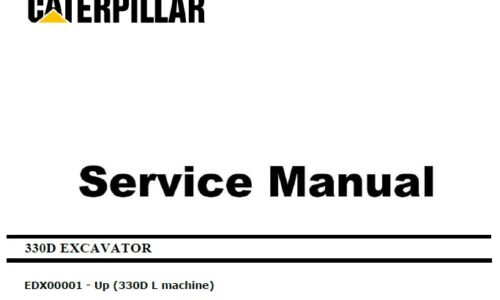 Caterpillar Cat 330D L (EDX, C9) Excavator Service Manual