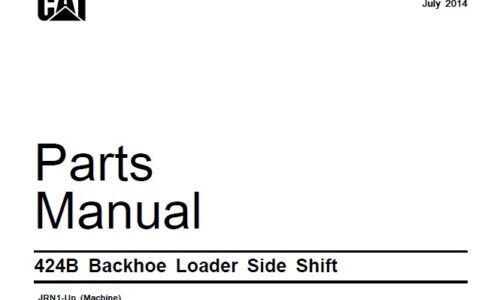 Caterpillar Cat 424B Backhoe Loader Parts Manual (JRN)