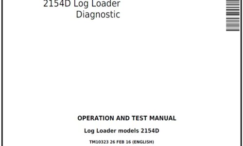 John Deere 2154D Log Loader Diagnostic Manual (TM10323)