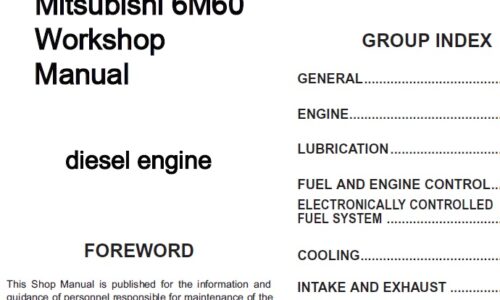 Mitsubishi 6M60, 6M60TL Diesel Engine Workshop Manual