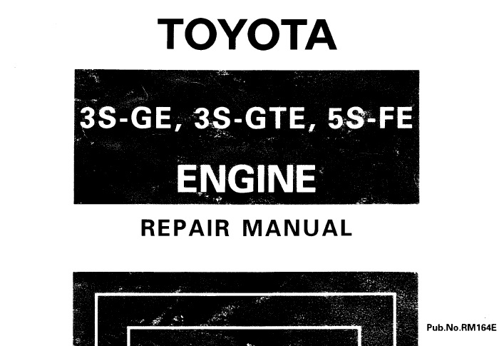 Toyota 3S-GE, 3S-GTE, 5S-FE Engine Service Repair Manual