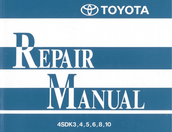 Toyota 4SDK3, 4, 5, 6, 8, 10 Skid Steer Repair Manual