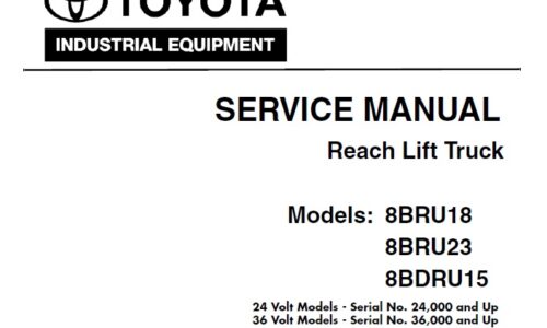 Toyota 8BRU18, 8BRU23, 8BDRU15 Lift Truck Service Manual