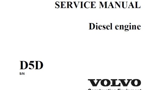 Volvo D5D Diesel Engine Service Repair Manual