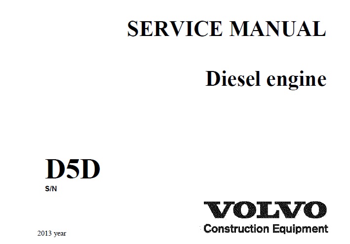 Volvo D5D Diesel Engine Service Repair Manual