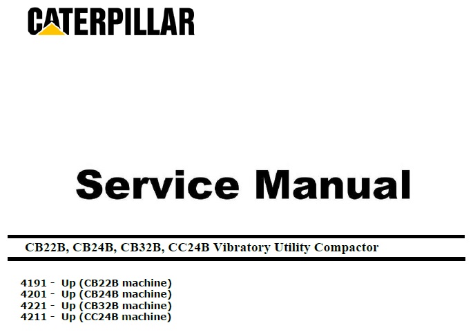 Cat CB22B, CB24B, CB32B, CC24B (419, 420, 422, 421) Compactor Service Manual