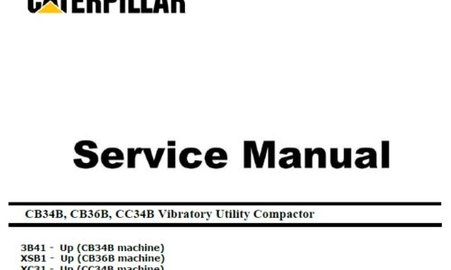 Cat CB34B, CB36B, CC34B (3B4, XSB, XC3, C2.2) Compactor Service Manual