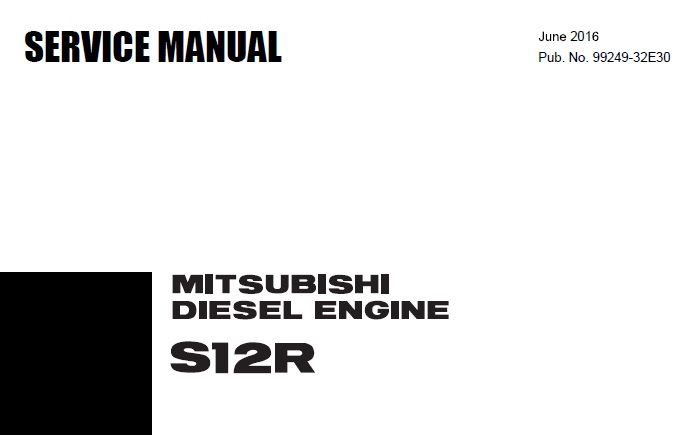 Mitsubishi S12R Diesel Engine Service Repair Manual