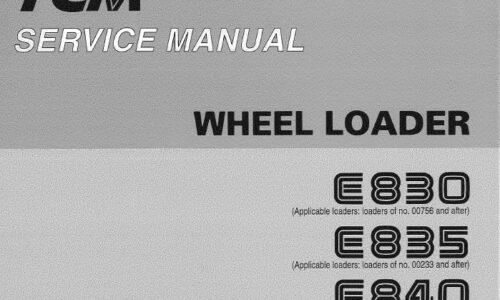 TCM E830, E835, E840 Wheel Loader Service Repair Manual