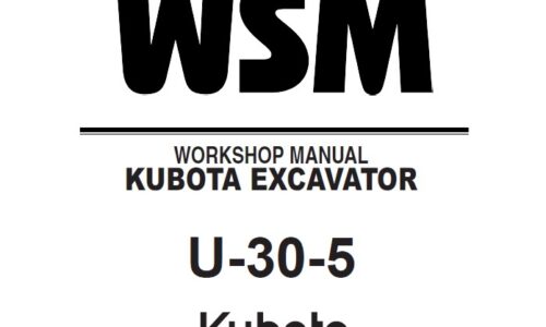 Kubota U-30-5 , U-35-5 Excavator Workshop Service Manual