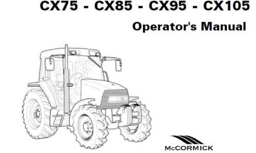 Mccormick CX75, CX85, CX95, CX105 Tractor Operators Manual