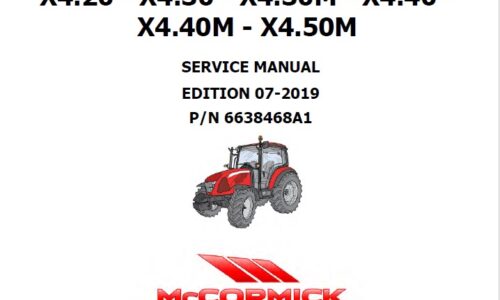 Mccormick X4.20, X4.30, X4.30M, X4.40, X4.40M, X4.50M Tractor Service Manual