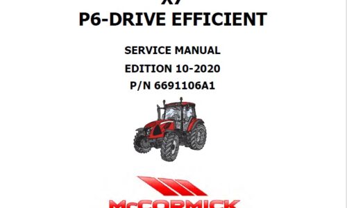 Mccormick X7 (P6-Drive Efficient) Tractor Service Manual