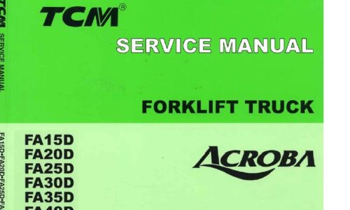 TCM FA15D, FA20D, FA25D, FA30D, FA35D, FA40D Forklift Service Manual