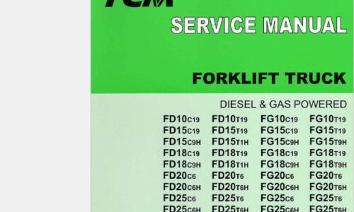 TCM FD10C19 thru FG30T6H Forklift Truck Service Manual