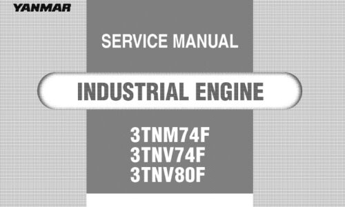 Yanmar 3TNM74F, 3TNV74F, 3TNV80F Engine Service Manual