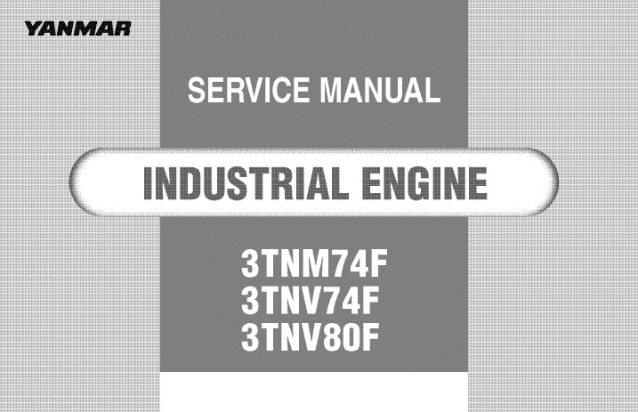 Yanmar 3TNM74F, 3TNV74F, 3TNV80F Engine Service Manual