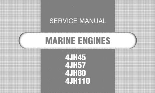 Yanmar 4JH45, 4JH57, 4JH80, 4JH110 Engine Service Manual