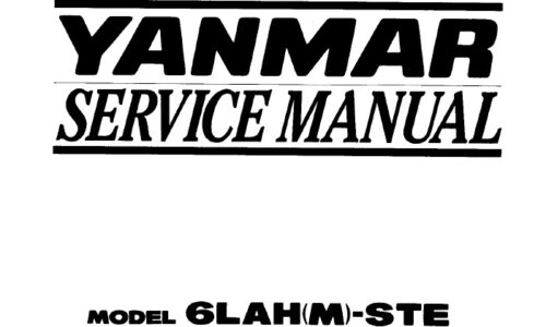 Yanmar 6LAH(M)-STE Engine Service Repair Manual