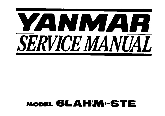 Yanmar 6LAH(M)-STE Engine Service Repair Manual