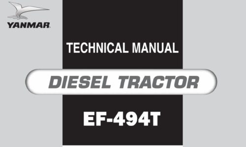 Yanmar EF-494T Diesel Tractor Technical Manual