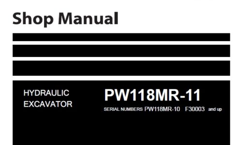 Komatsu PW118MR-11 Hydraulic Excavator Shop Manual