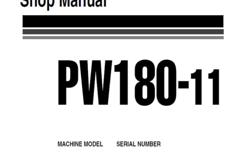 Komatsu PW180-11 Hydraulic Excavator Shop Manual