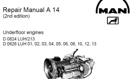 MAN D0824, D0826 LUH Underfloor Engine Service Repair Manual