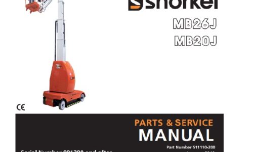 Snorkel MB20J, MB26J Parts and Service Manual