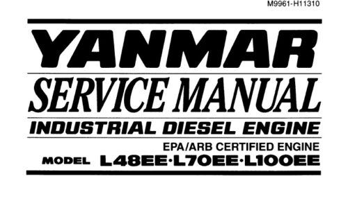 Yanmar L48EE, L70EE, L100EE Diesel Engine Service Manual