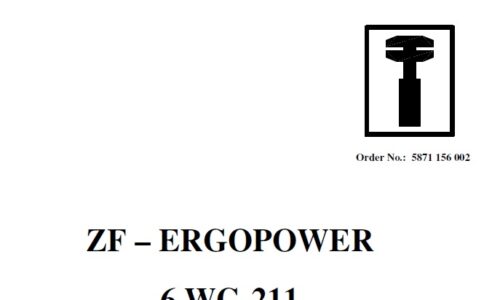 ZF 6 WG-211 Transmission ERGOPOWER Repair Manual