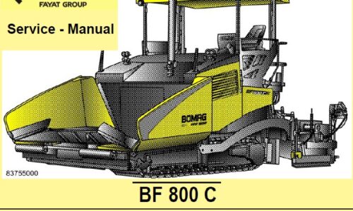 Bomag BF 800 C Road Finisher Service Repair Manual